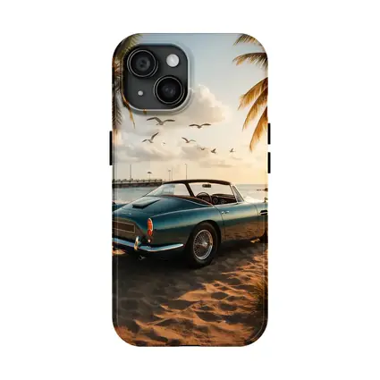 Aston Martin DB5 Classic Car Beach Sunset