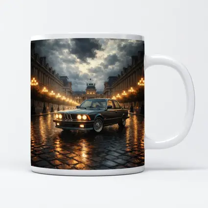 BMW Six Series Classic Rainy Night Paris