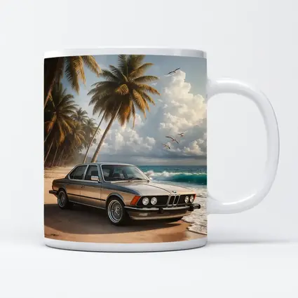 BMW E21 Classic Coupe On Tropical Beach