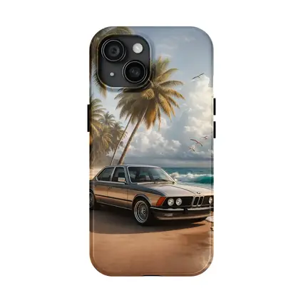 BMW E21 Classic Coupe On Tropical Beach