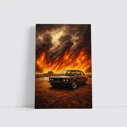 BMW E21 3 Series Massive Fire Background
