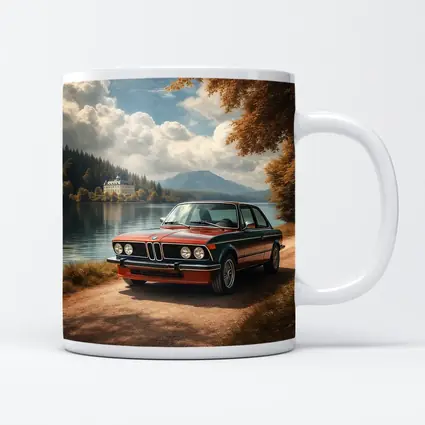 Vintage BMW E21 Parked By Lakeside