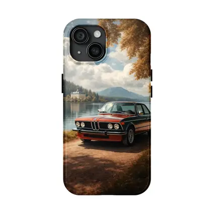 Vintage BMW E21 Parked By Lakeside