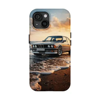 BMW E24 Six Series Beach Sunset