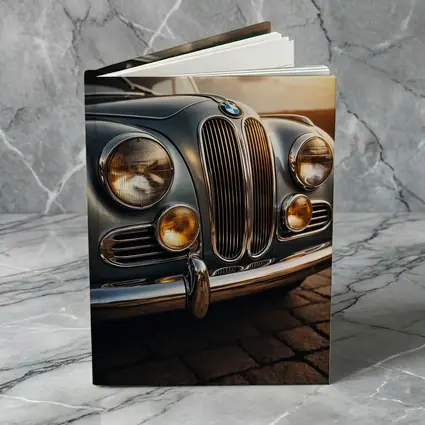 Vintage BMW Classic Car Sunset Sky