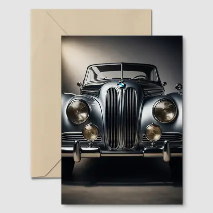Vintage BMW Classic Car Dark Studio