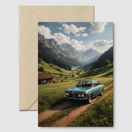 Vintage BMW Classic Car Alpine Valley