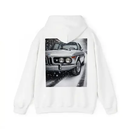 Vintage BMW Classic Coupe in Snowfall