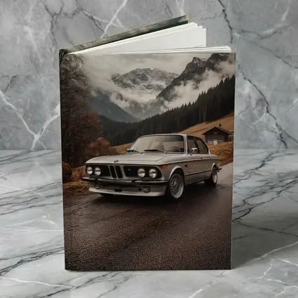 Vintage BMW 2002 Classic Mountain Road