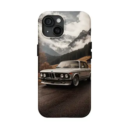 Vintage BMW 2002 Classic Mountain Road