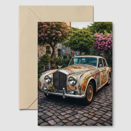 Rolls Royce Silver Cloud Floral Art Cobblestone