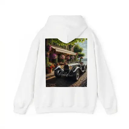 Vintage Bugatti Classic Car Cobblestone Street