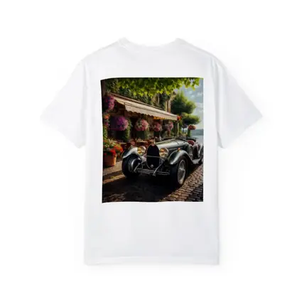 Vintage Bugatti Classic Car Cobblestone Street