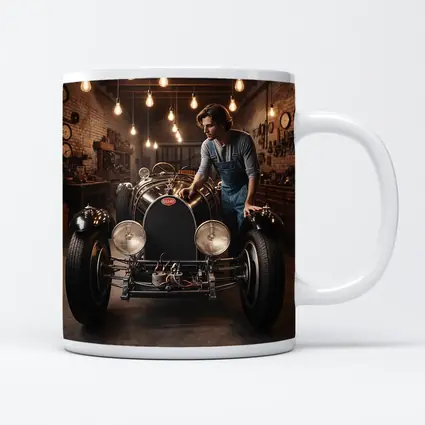 Bugatti Classic Car Vintage Garage Workshop