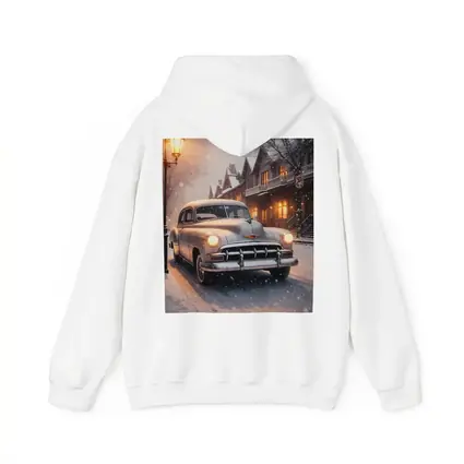 Vintage Chevrolet Classic Car Snowy Street
