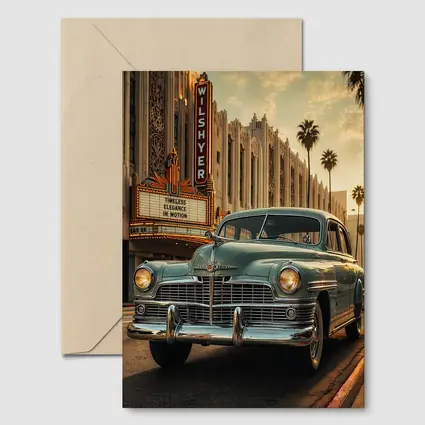 Vintage Chrysler Classic Car Hollywood Street