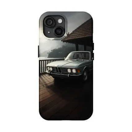 Classic BMW E3 Sedan Mountain Lakeside Setting