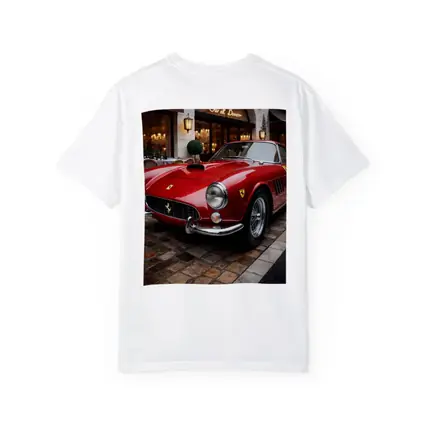 Ferrari 250 GT Classic Red Cobblestone Street