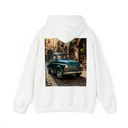 Vintage Fiat 500 Classic Italian Cobblestone Street
