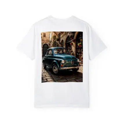 Vintage Fiat 500 Classic Italian Cobblestone Street