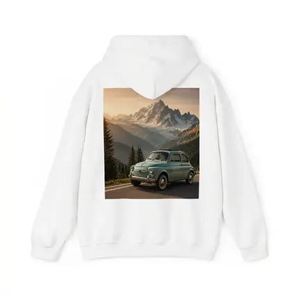 Vintage Fiat 500 Parked in Alpine Mountains