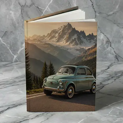 Vintage Fiat 500 Parked in Alpine Mountains