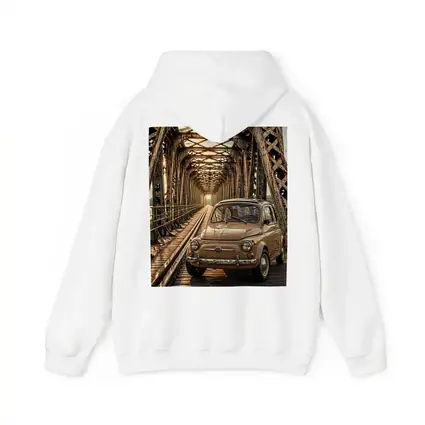 Vintage Fiat 500 On Rusty Bridge