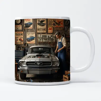 Ford Mustang Classic Garage Mechanic Vintage