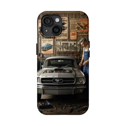 Ford Mustang Classic Garage Mechanic Vintage