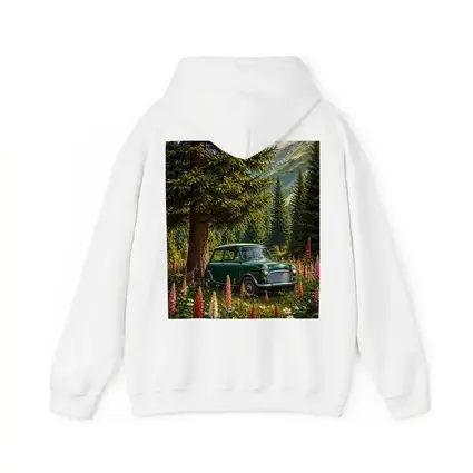 Classic Mini Cooper Green Alpine Wildflower Forest