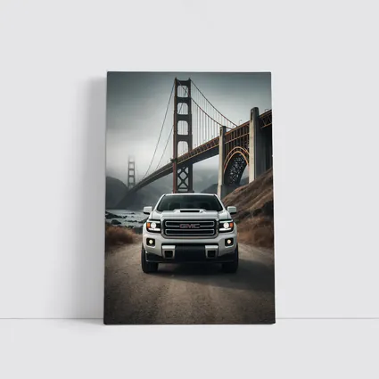 GMC Truck Golden Gate Bridge Foggy