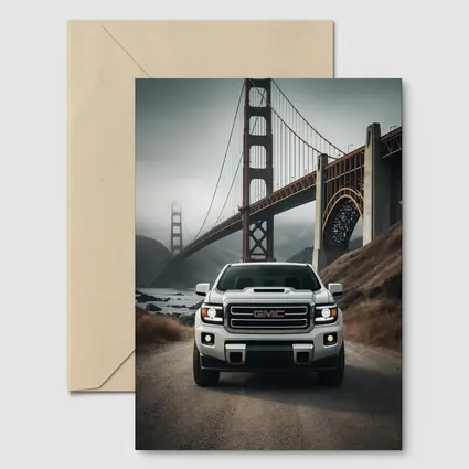 GMC Truck Golden Gate Bridge Foggy