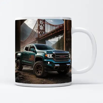 GMC Sierra Truck Under Rustic Bridge