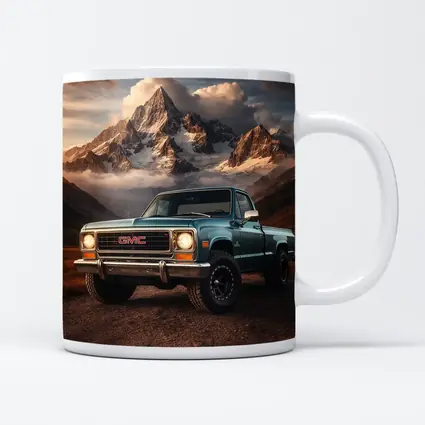 Vintage GMC Truck Classic Mountain Backdrop