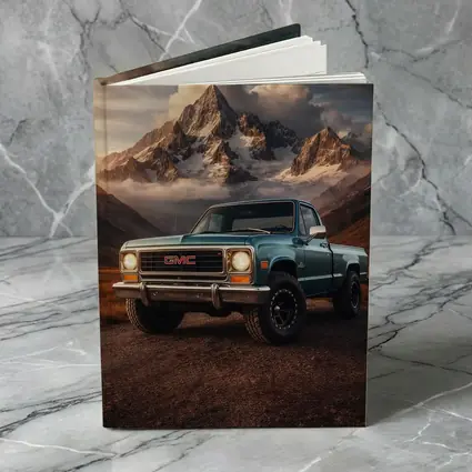 Vintage GMC Truck Classic Mountain Backdrop