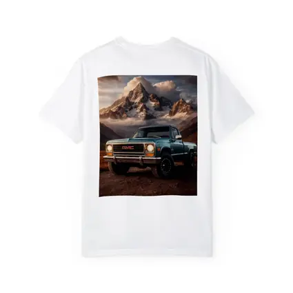 Vintage GMC Truck Classic Mountain Backdrop
