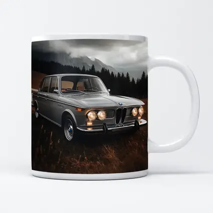 Vintage BMW Classic Sedan Moody Mountain Setting