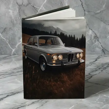 Vintage BMW Classic Sedan Moody Mountain Setting