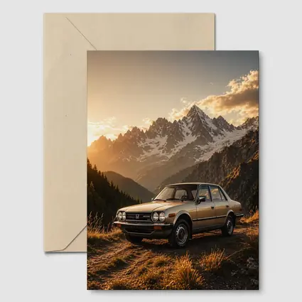 Honda Accord Classic Sedan Mountain Sunset