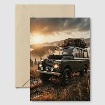 Land Rover Series III Mountain Sunset Drive