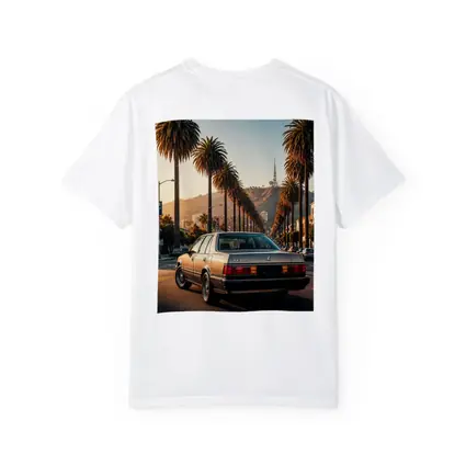Vintage Lexus Sedan Los Angeles Palm Trees