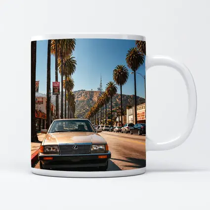 Vintage Lexus Parked on Los Angeles Street