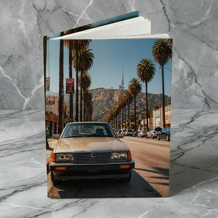 Vintage Lexus Parked on Los Angeles Street