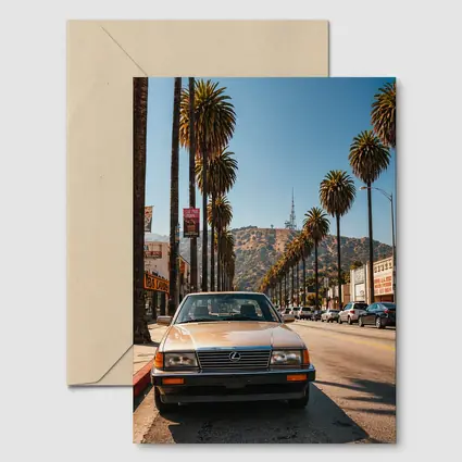 Vintage Lexus Parked on Los Angeles Street