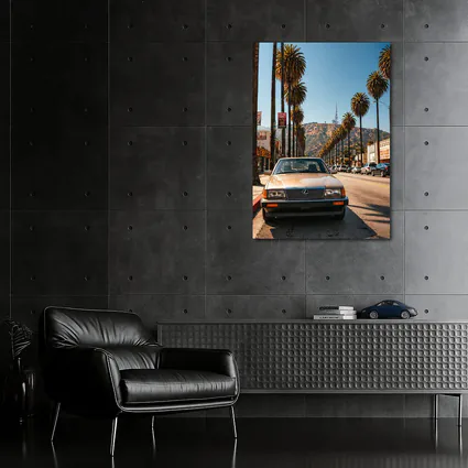 Vintage Lexus Parked on Los Angeles Street