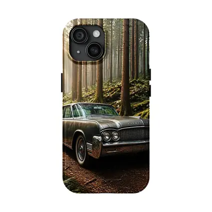 Vintage Lincoln Continental Parked in Forest