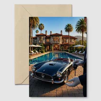 Classic Maserati 3500 GT Poolside Mansion