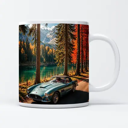 Vintage Maserati Classic Car Alpine Lake