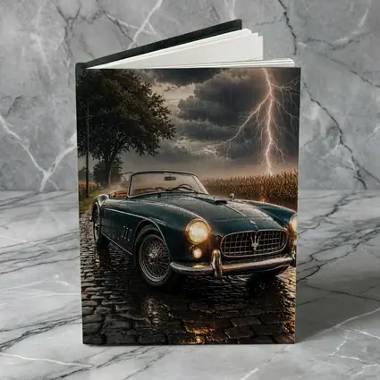 Maserati Classic Convertible Storm Lightning Road
