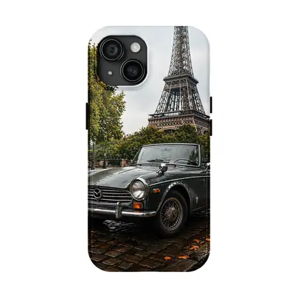 Vintage Mazda Roadster Parked Near Eiffel Tower